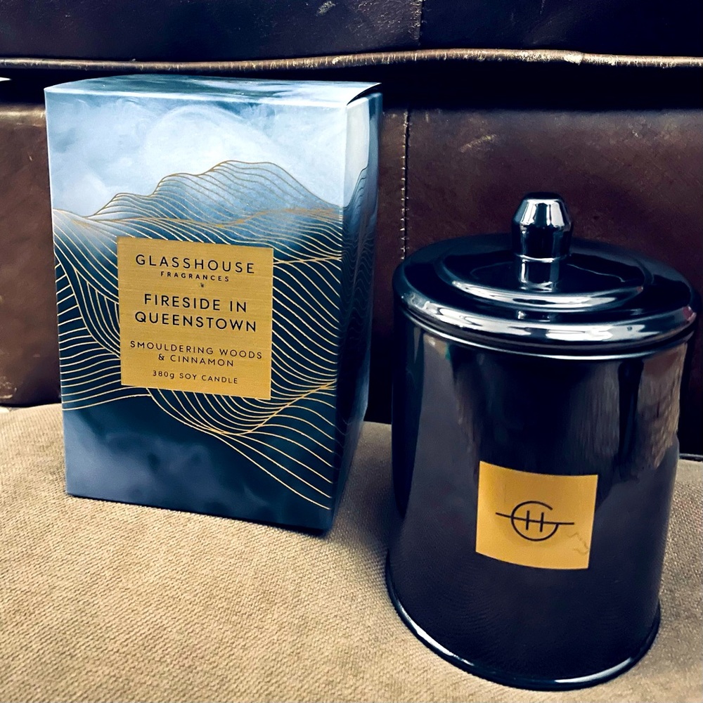 Glasshouse Fragrances 380g Soy Candle Fireside in Queenstown - Limited Edition